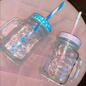 Colored Mason Jar Cups🍹
